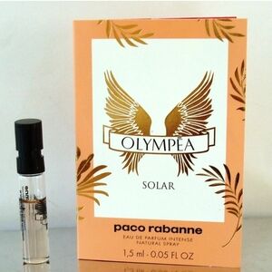 Paco Rabanne Olympea Solar Woman Eau De Parfum Intense Peach and Gold Packaging